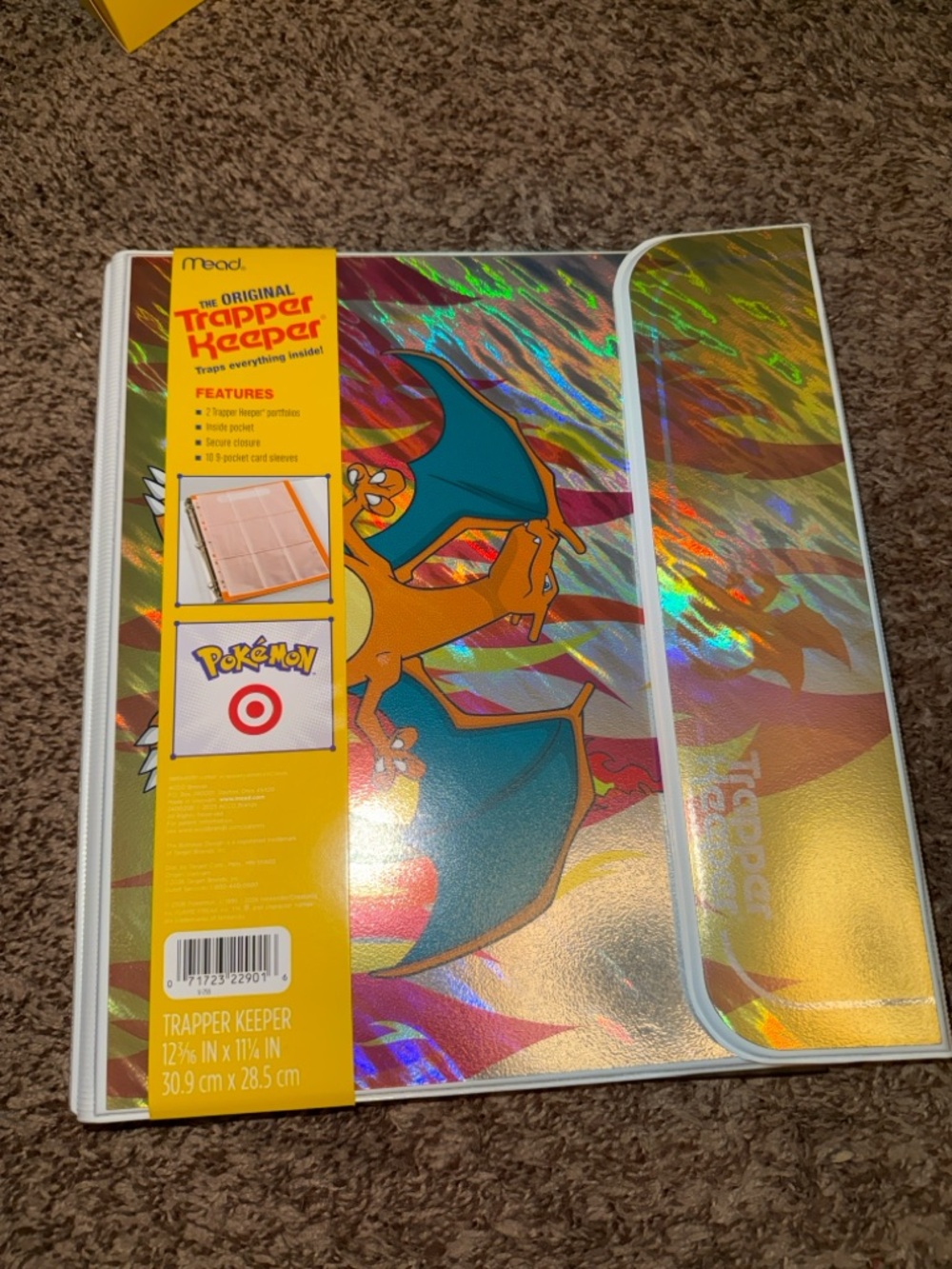 Pokémon Charizard Trapper Keeper Binder Holographic Target Exclusive Folder